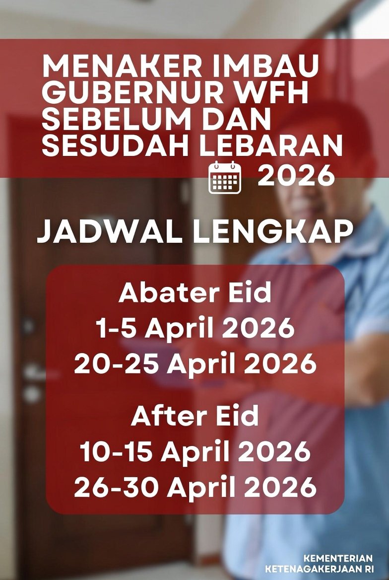 Menaker Imbau Gubernur Terapkan WFA Sebelum & Sesudah Lebaran 2026 – Catat Jadwalnya