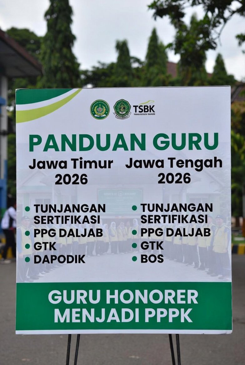 Panduan Guru Jawa Timur & Jawa Tengah 2026: Tunjangan, Sertifikasi, PPG, GTK, Dapodik & BOS