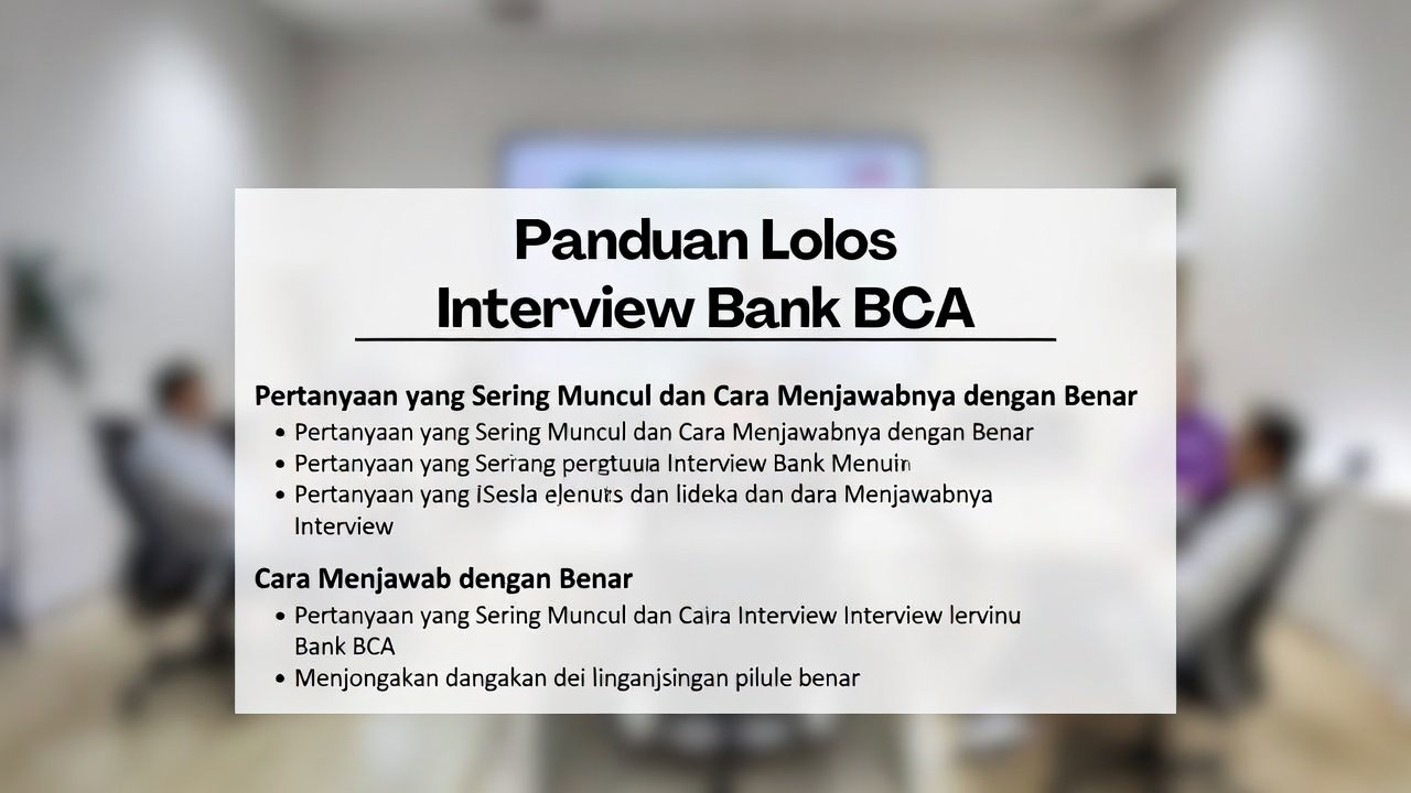 Panduan Lolos Interview Bank BCA: Pertanyaan yang Paling Sering Muncul di Tahun 2026