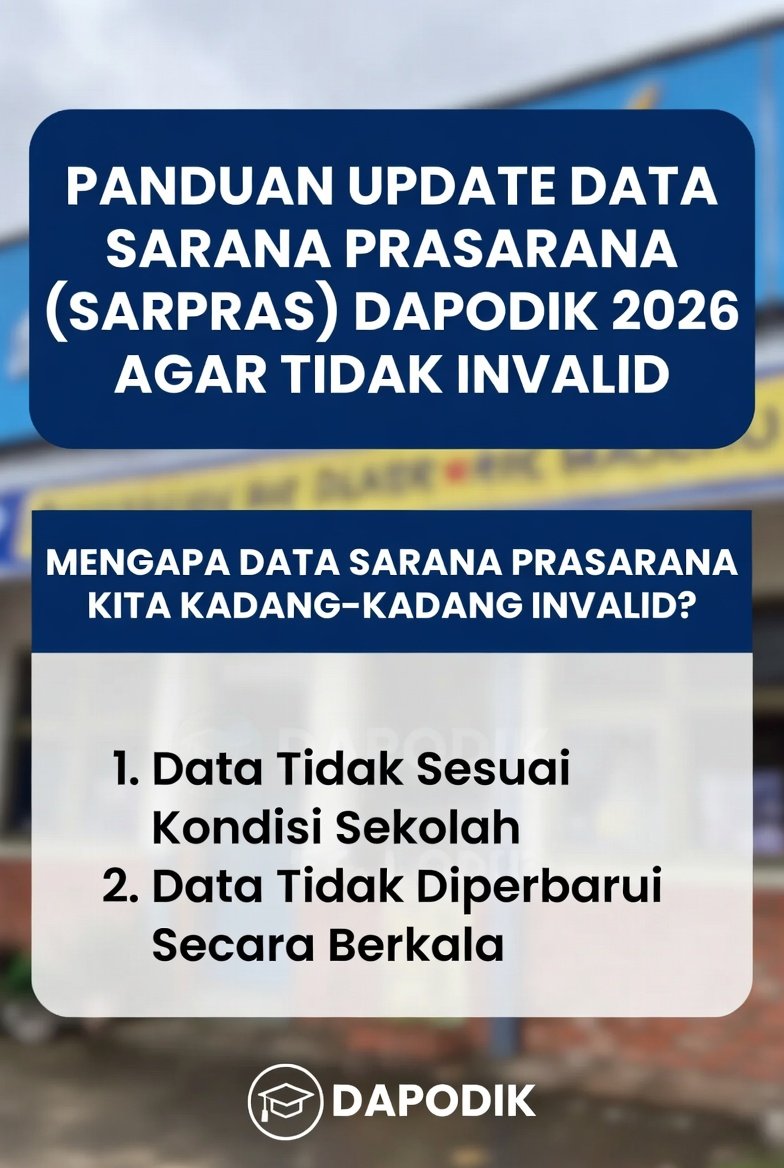 Panduan Teknis Update Data Sarpras di Dapodik 2026 agar Tidak Invalid (Update Terbaru)