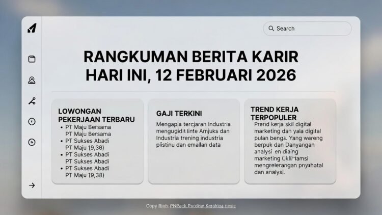 Rangkuman Berita Karir Hari Ini – Update Lowongan, Gaji, & Tren Kerja 12 Februari 2026