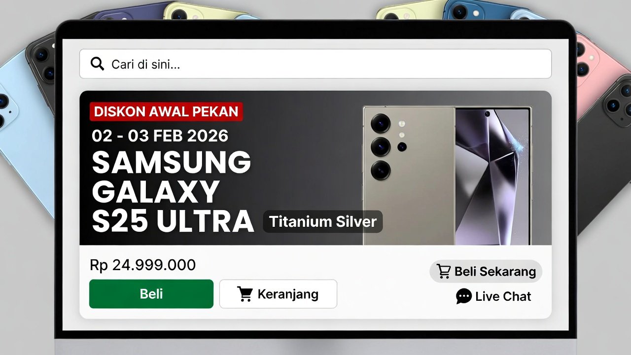 Review Harga Samsung S25 Ultra Marketplace Indonesia – Diskon Awal Pekan! (Februari 2026)