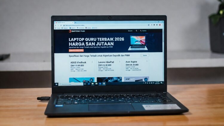 Review Laptop Guru Terbaik 2026 Harga 5 Jutaan untuk Dapodik & PMM (Update Februari 2026)
