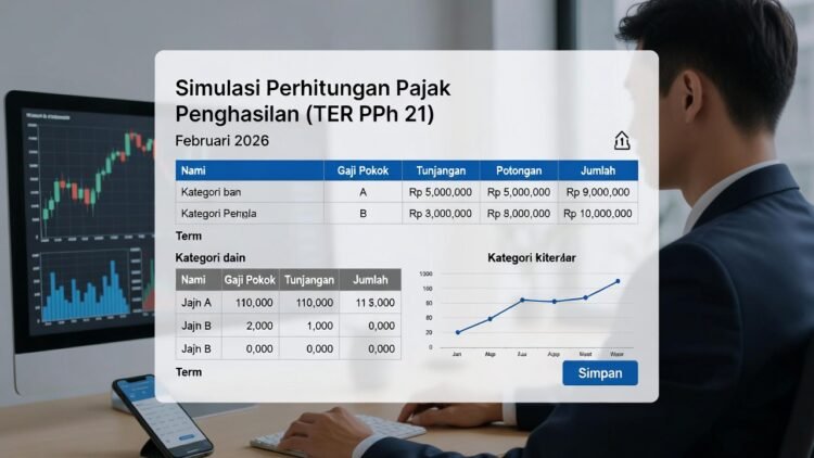 Simulasi Pajak TER PPh 21 Februari 2026: Contoh Slip Gaji Kategori A & B Lengkap