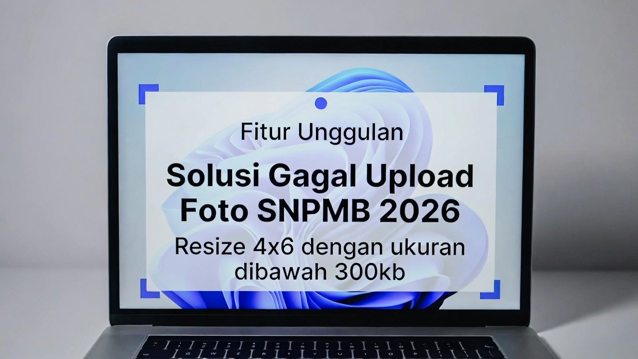 Solusi Gagal Upload Foto SNPMB 2026: Cara Resize Foto 4×6 Jadi Dibawah 300KB di Laptop