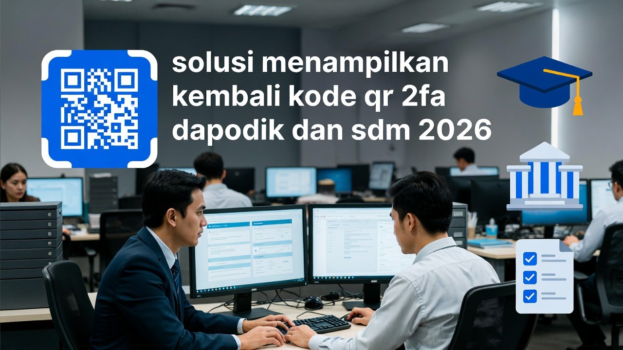 Solusi Menampilkan Kembali Kode QR 2FA Dapodik dan SDM 2026 (Lengkap & Terbaru)