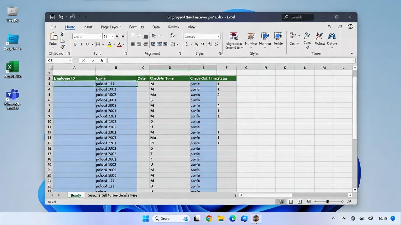 Template Absen Karyawan Windows 11 Format Excel Gratis 2026 + Cara Edit & Otomatis