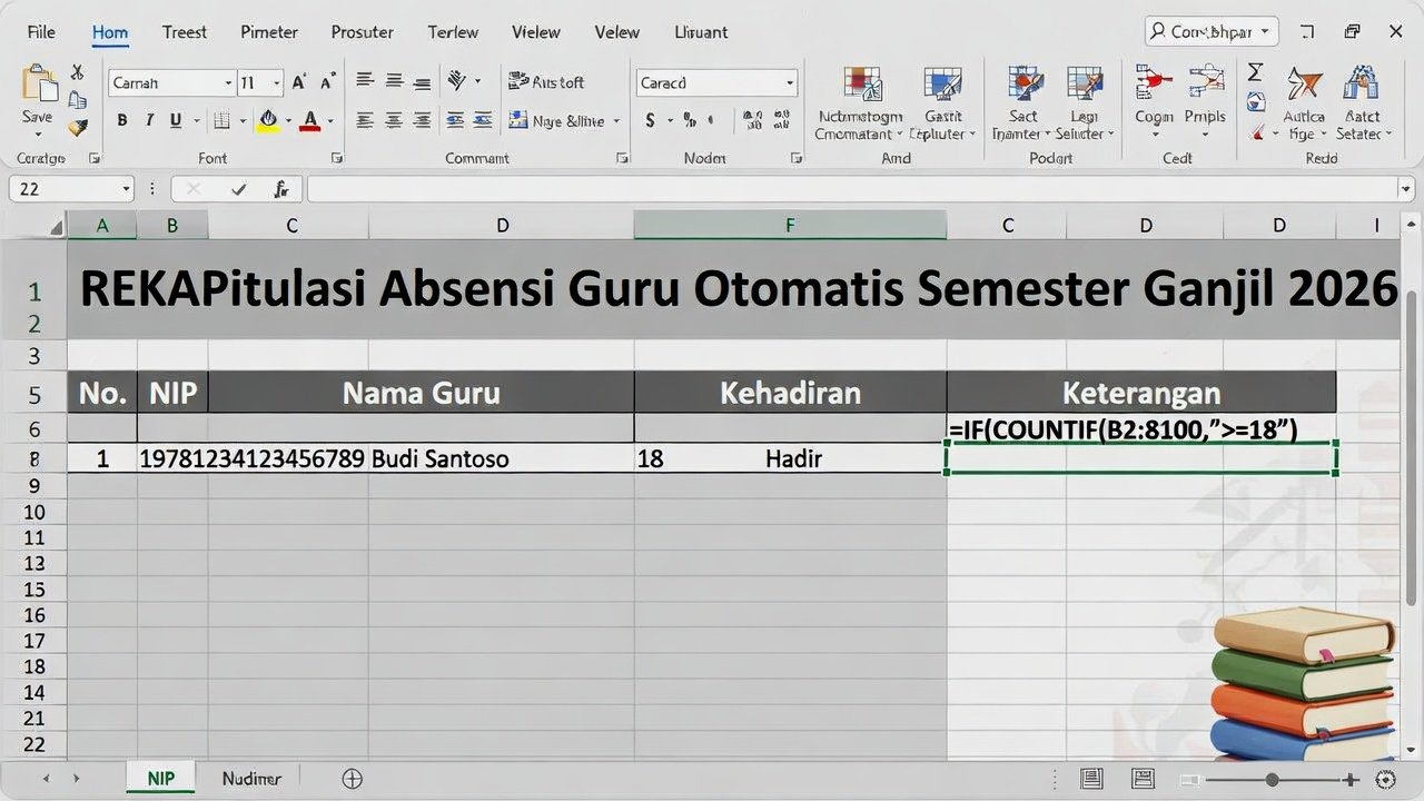 Template Excel Rekap Absensi Guru Otomatis per Semester 2026 – Gratis & Mudah Digunakan