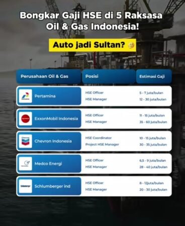 Bongkar Gaji HSE di 5 Raksasa Oil & Gas Indonesia 2026: Rahasia Penghasilan Tinggi di Sektor Migas