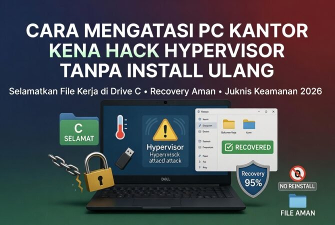 Cara Mengatasi PC Kantor Kena Hack Hypervisor Tanpa Install Ulang Windows 2026: Selamatkan File Kerja di Drive C