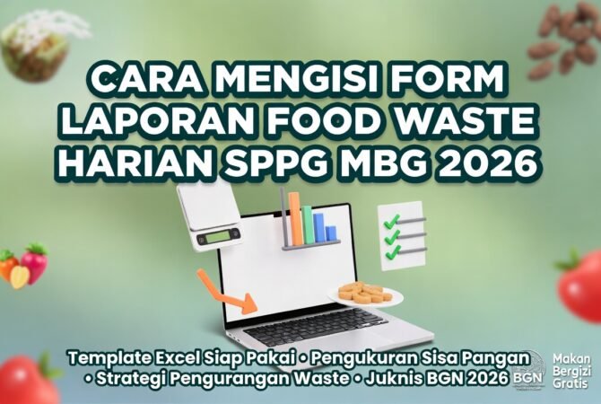 Cara Mengisi Form Laporan Food Waste Harian SPPG MBG 2026: Panduan Lengkap & Template Excel