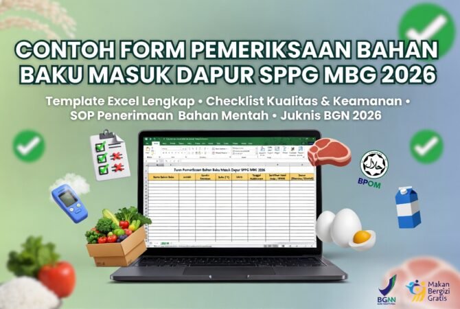 Contoh Form Pemeriksaan Bahan Baku Masuk Dapur SPPG MBG 2026: Template Lengkap & Cara Pengisian
