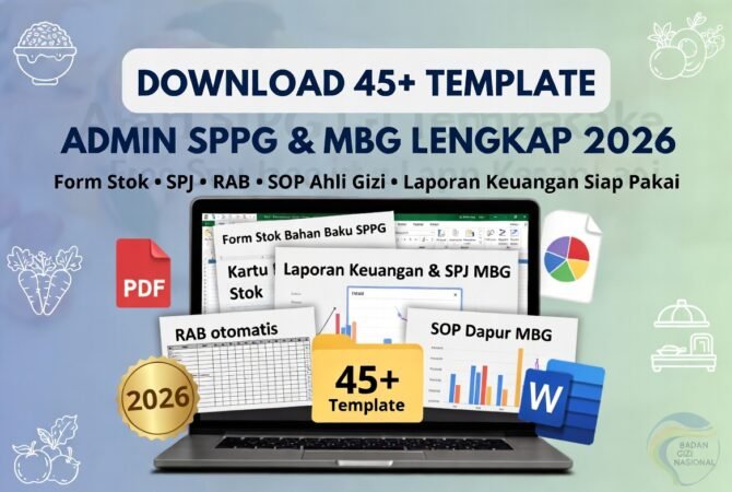 Download 45+ Template Admin SPPG & MBG Lengkap 2026: Dari Form Stok hingga SPJ
