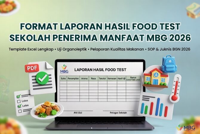 Format Laporan Hasil Food Test Sekolah Penerima Manfaat MBG 2026: Template Lengkap & Panduan Pengisian