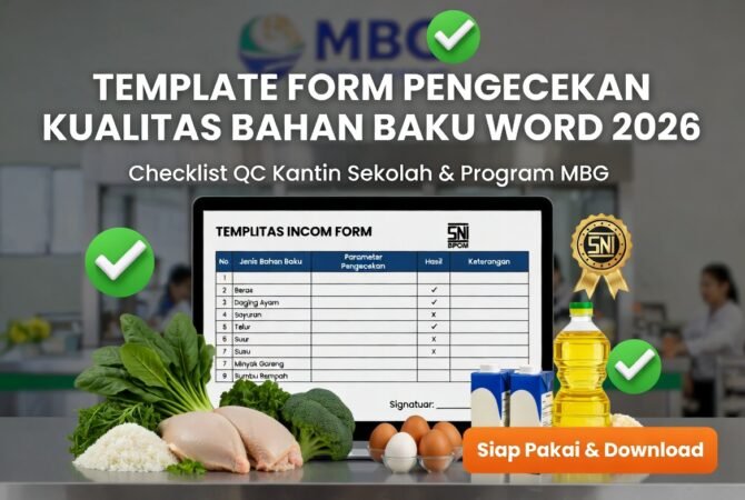 Template Form Pengecekan Kualitas Bahan Baku Word: Panduan Lengkap & Checklist Siap Pakai untuk Kantin Sekolah MBG 2026