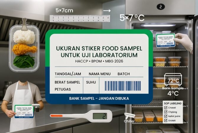Ukuran Stiker Food Sampel untuk Uji Laboratorium: Panduan Lengkap Standar BPOM, HACCP & Contoh Format MBG 2026