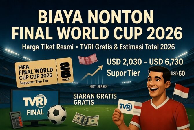 Biaya Nonton Final World Cup 2026: Harga Tiket Resmi, Streaming TVRI Gratis & Estimasi Total