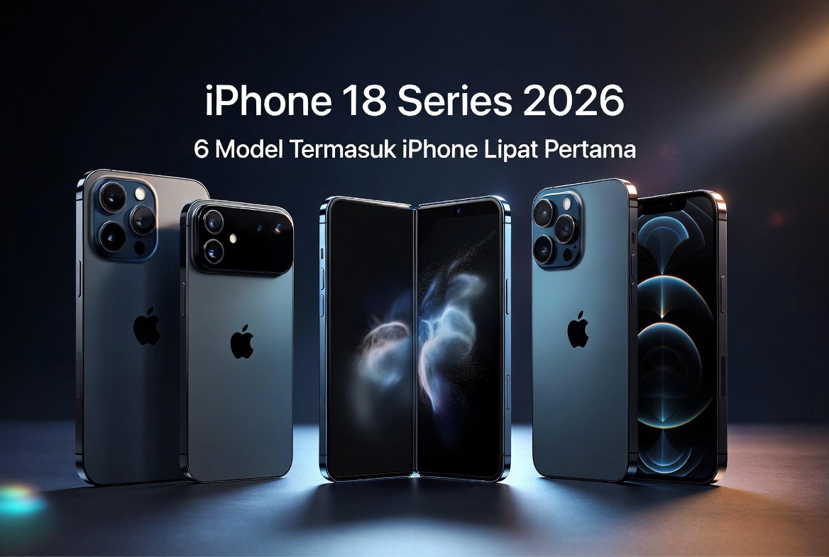 Bocoran iPhone 18 Series 2026: Hadir 6 Model Termasuk iPhone Lipat Pertama – Rumor Lengkap & Analisis