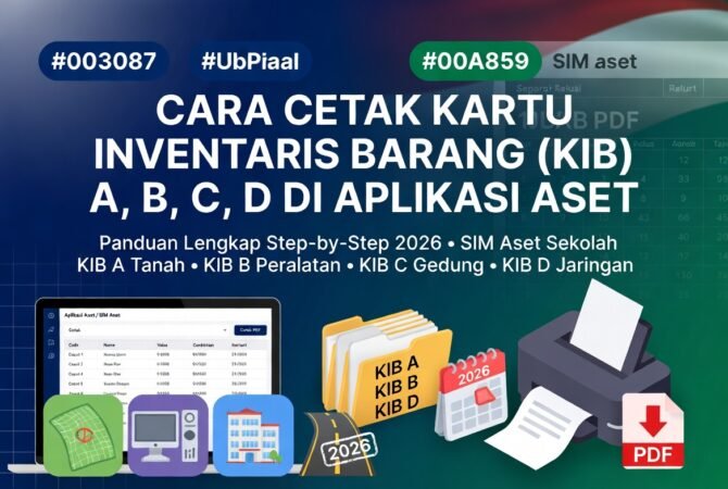 Cara Cetak Kartu Inventaris Barang (KIB) A, B, C, D di Aplikasi Aset Lengkap 2026