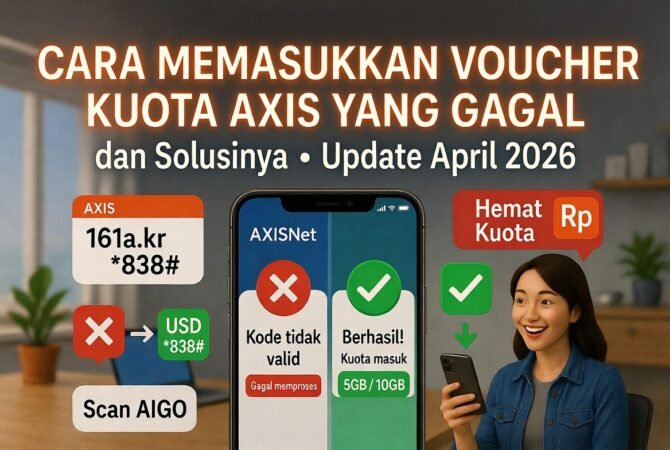 Cara Memasukkan Voucher Kuota Axis yang Gagal dan Solusinya (Update April 2026)