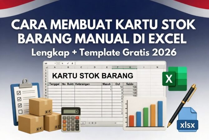 Cara Membuat Kartu Stok Barang Manual di Excel Lengkap + Template Gratis 2026