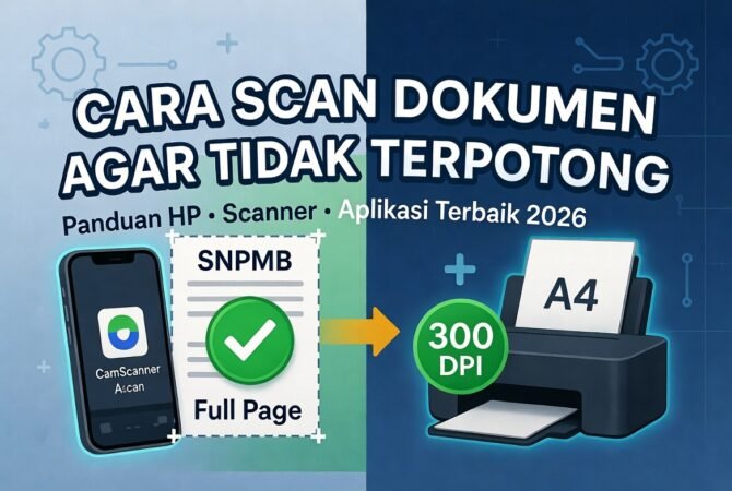 Cara Scan Dokumen agar Tidak Terpotong: Panduan Lengkap HP, Scanner & Aplikasi Terbaik 2026