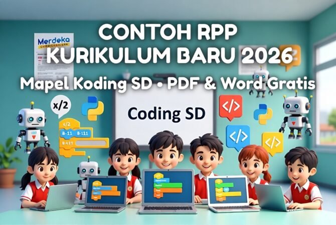 Contoh RPP Kurikulum Baru 2026 Mapel Koding SD – Format PDF & Word Gratis
