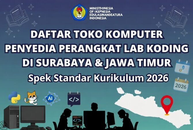 Daftar Toko Komputer Penyedia Perangkat Lab Koding di Surabaya & Jawa Timur – Spek Standar Kurikulum 2026