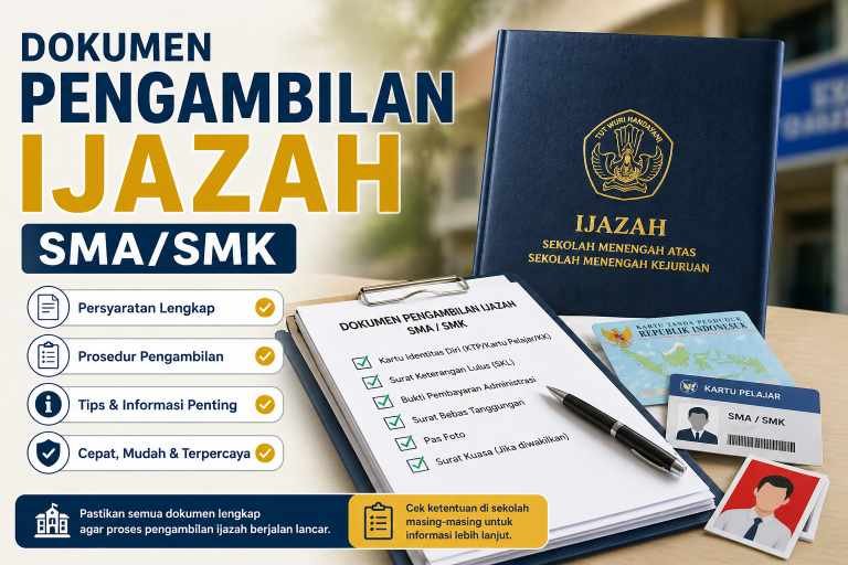 Daftar Dokumen Pengambilan Ijazah SMA/SMK 2026: Syarat, Surat Kuasa & Jika Hilang
