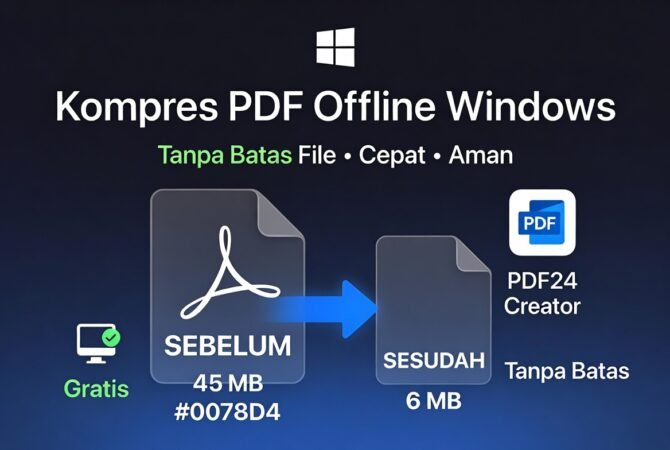 Download Aplikasi Kompres PDF Offline untuk Windows Tanpa Batas File Terbaik 2026