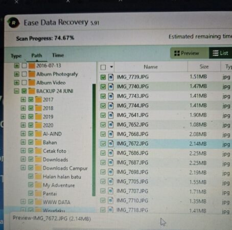Ease Data Recovery: Review Lengkap + Panduan Recovery Data Hilang Permanen (Shift+Del & HDD Overwritten)