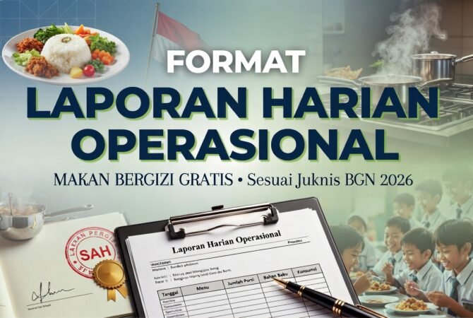 Format Laporan Harian Operasional Makan Bergizi Gratis yang Benar Sesuai Juknis BGN 2026