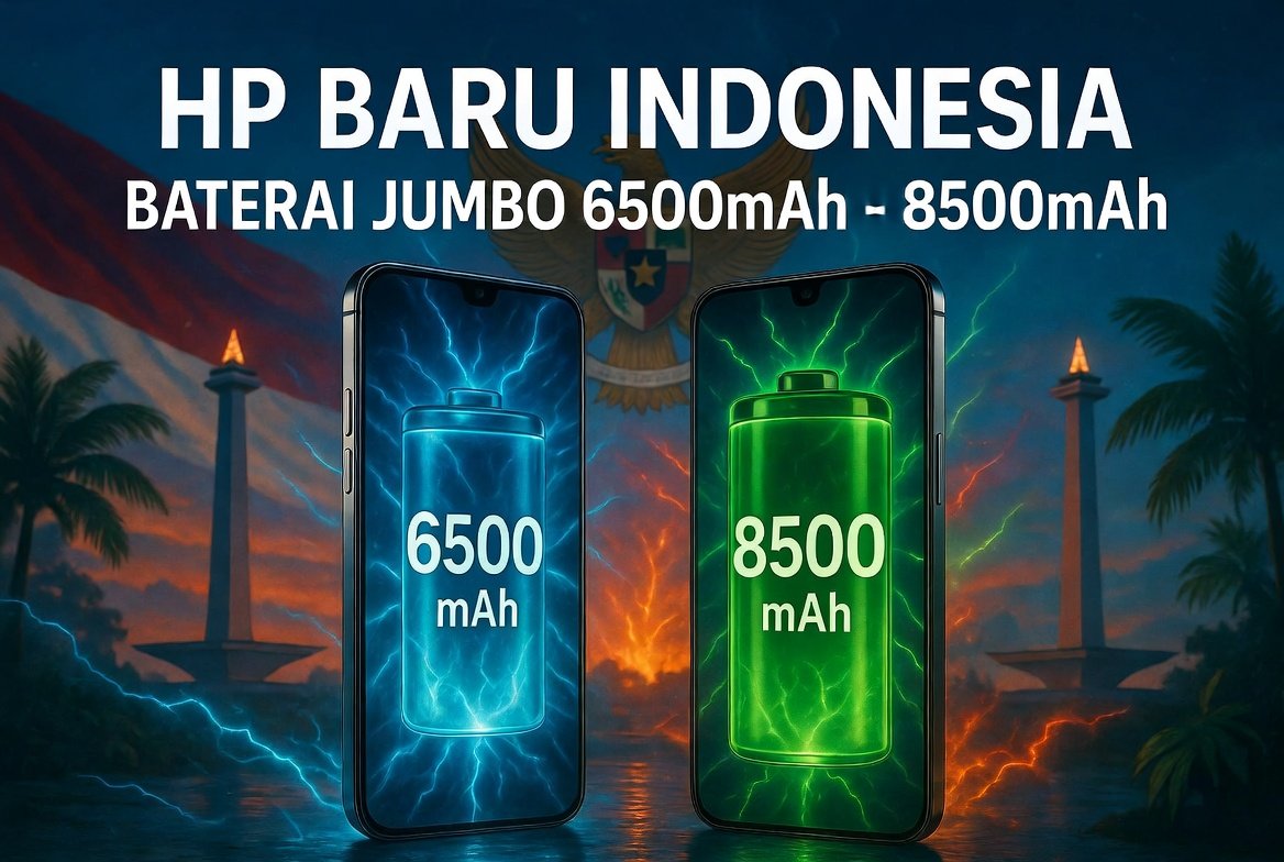HP Baru di Indonesia Punya Baterai Jumbo 6.500 mAh – 8.500 mAh: Rekomendasi Terbaik 2026 & Analisis Lengkap