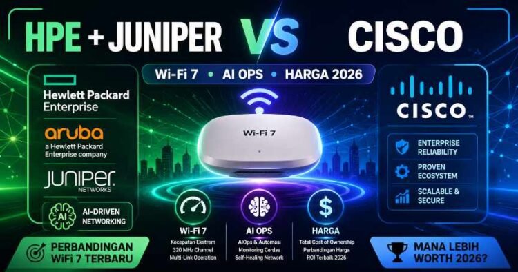 hpe juniper vs cisco 2026, hpe juniper vs cisco wifi 7, cisco vs hpe aruba, juniper mist vs cisco meraki