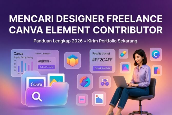 Mencari Designer Freelance Canva Element Contributor: Panduan Lengkap 2026 + Cara Kirim Portfolio