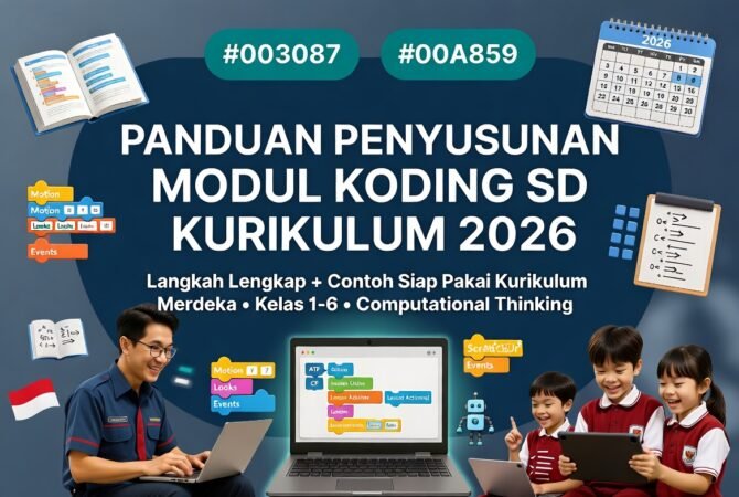 Panduan Penyusunan Modul Koding SD Kurikulum Merdeka 2026 Lengkap + Contoh Siap Pakai