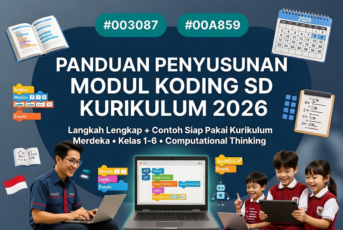 Panduan Penyusunan Modul Koding SD Kurikulum 2026 Lengkap + Contoh Siap Pakai