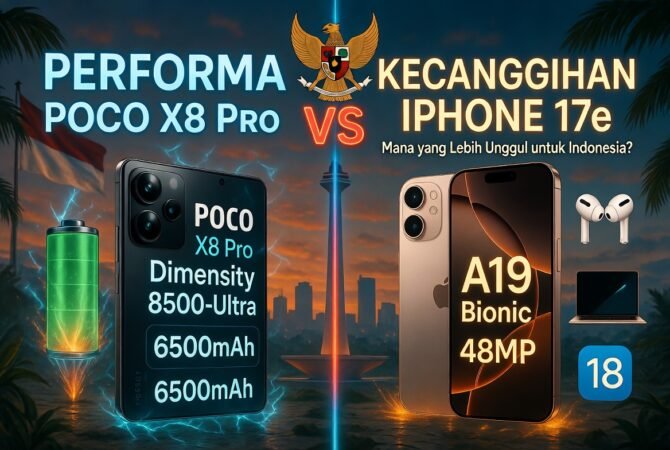 performa poco x8 pro, kecanggihan iphone 17e, poco x8 pro vs iphone 17e