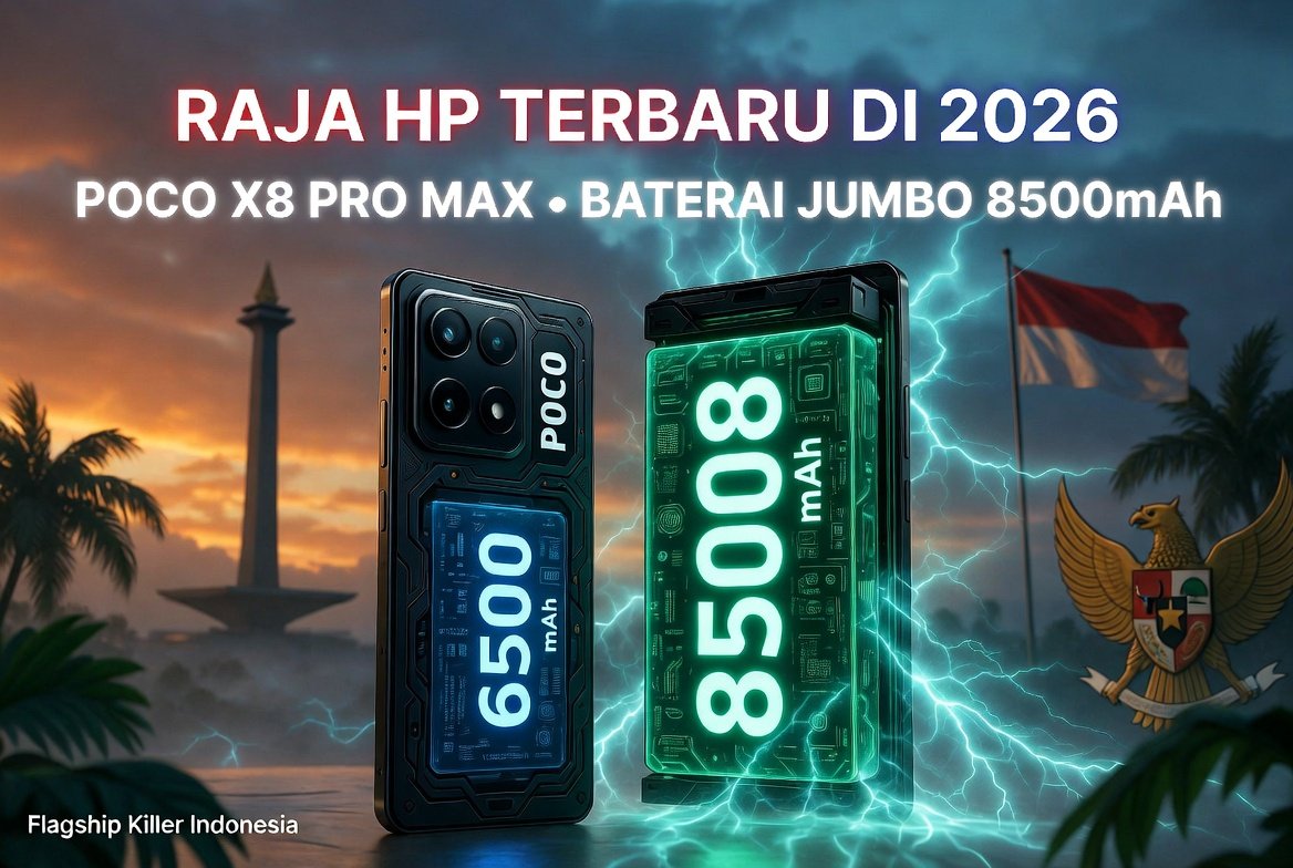 Raja HP Terbaru di 2026: Poco X8 Pro Max Baterai Jumbo 8500mAh Jadi Raja Flagship Killer Indonesia!