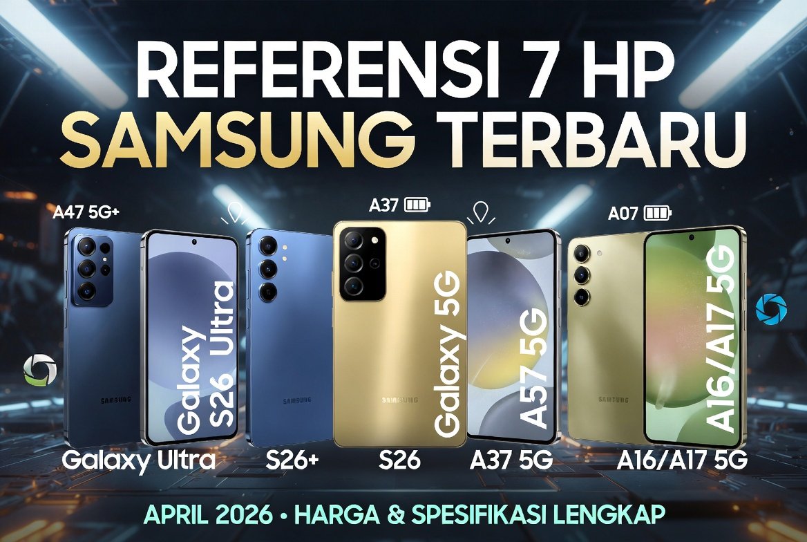 Referensi 7 HP Samsung Terbaru April 2026 Lengkap Harga dan Spesifikasinya