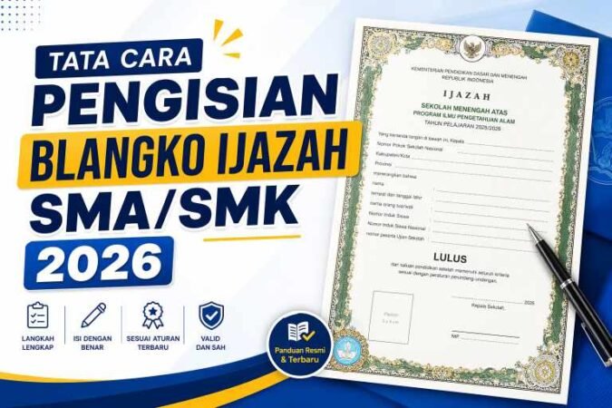 tata cara pengisian blangko ijazah sma smk 2026, pengisian blangko ijazah 2026, cara isi ijazah sma