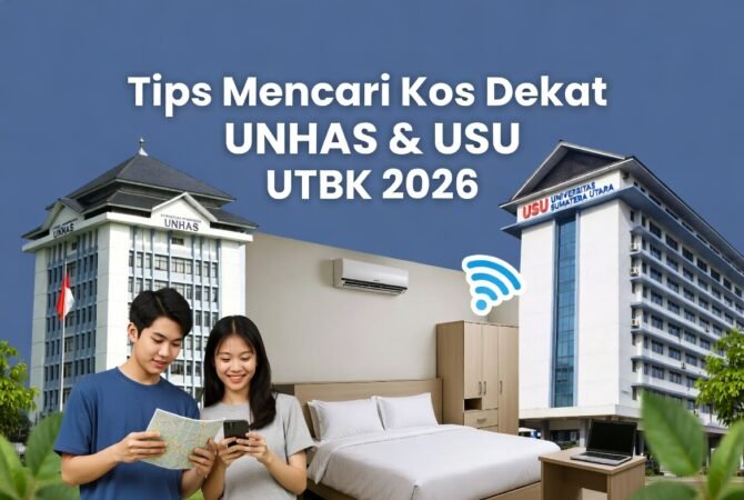 Bingung mencari kos dekat UNHAS Makassar atau USU Medan jelang UTBK SNBT 2026? Panduan lengkap ini bahas lokasi strategis, estimasi harga kos 2026, fasilitas penting, cara survei aman, serta tips menghindari penipuan. Hemat waktu dan biaya dengan pilihan kos murah hingga eksklusif!