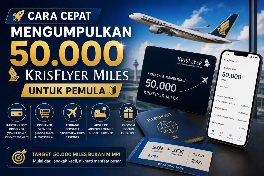 Cara Cepat Mengumpulkan 50.000 KrisFlyer Miles untuk Pemula 2026: Strategi 6 Bulan