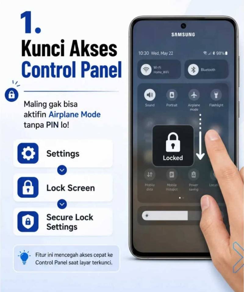 Cara Melacak HP Samsung Yang Hilang 2026: Fitur Anti Maling One UI 7 & Kunci Control Panel