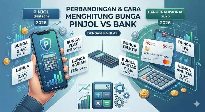 Cara Menghitung Bunga Pinjol vs Bank
