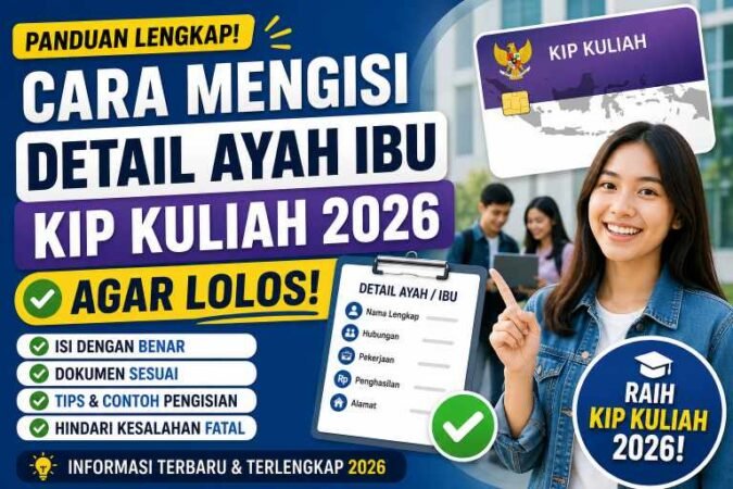 Cara Mengisi Detail Ayah dan Ibu di KIP Kuliah agar Lolos