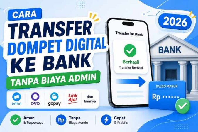 Cara Transfer dari Dompet Digital ke Bank tanpa Biaya Admin"