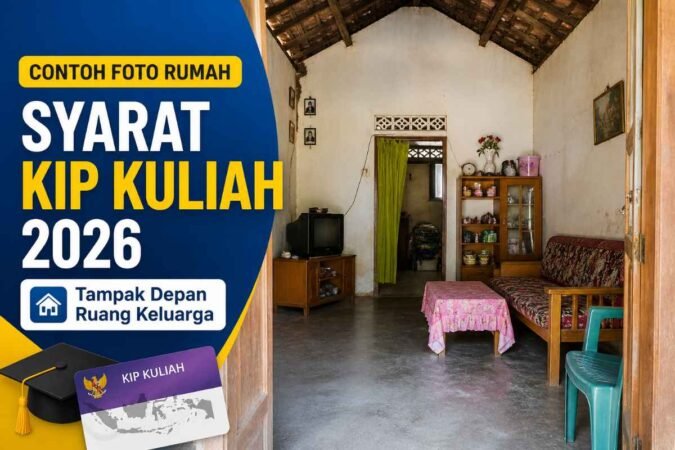 Contoh Foto Rumah untuk Syarat KIP Kuliah (Tampak Depan & Ruang Keluarga)