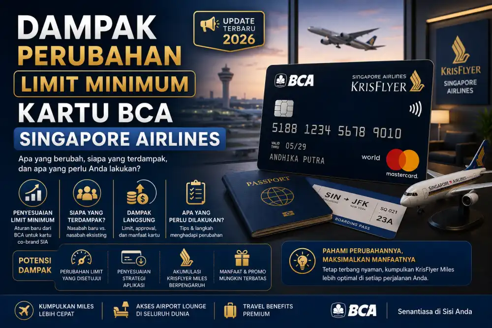 Dampak Perubahan Limit Minimum Kartu BCA Singapore Airlines 2026: Siapa yang Terkena?