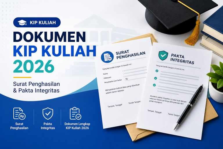 4 Dokumen KIP Kuliah 2026: Contoh Surat Penghasilan, Pernyataan Ekonomi Lemah, Pakta Integritas + Cara Scan